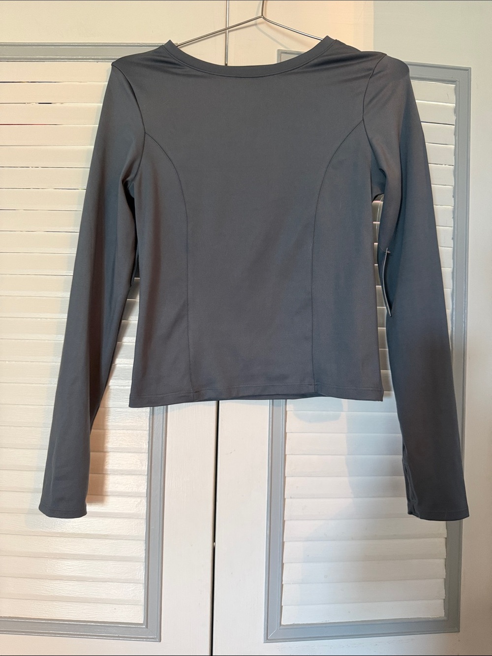 NWT VSX Long Sleeve Crewneck Top in Charcoal